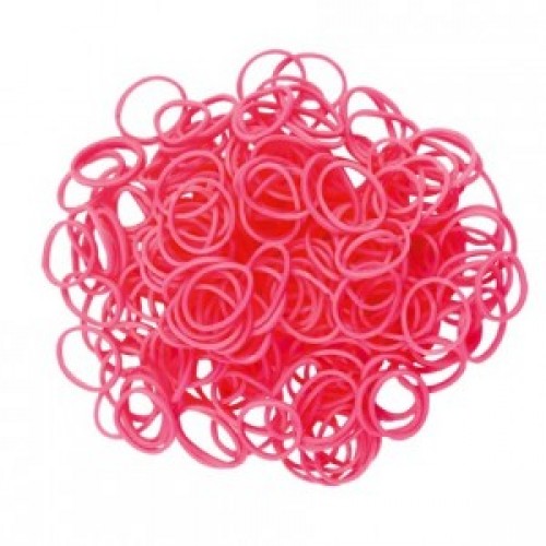 Loom elastiekjes in kleur  fuchsia roze 600 stuks 1,75