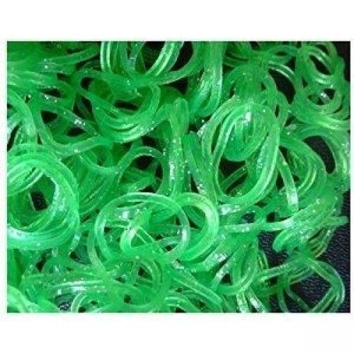 Loom elastiekjes Glitter Groen 600 stuks 1,75