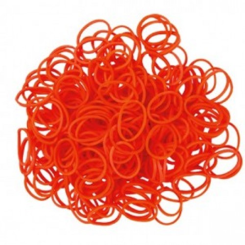 Loom elastiekjes in kleur Oranje 600 stuks 1,75