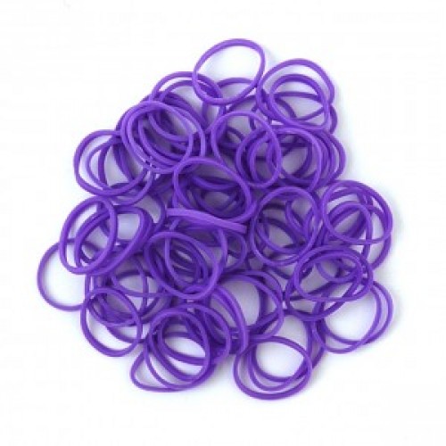 Loom elastiekjes in kleur Paars 600 stuks 1,75