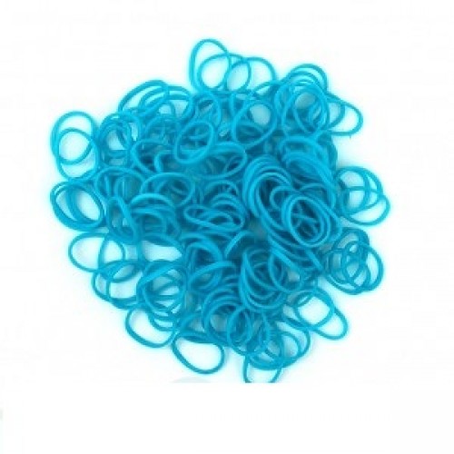Loom elastiekjes in kleur  licht blauw  600 stuks 1,75